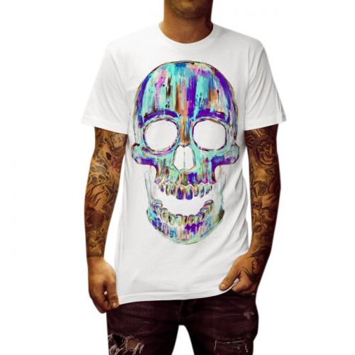 PAINT SKULL WHITE TEE