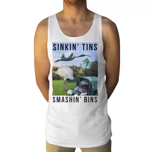 BIRD JESUS WHITE SINGLET