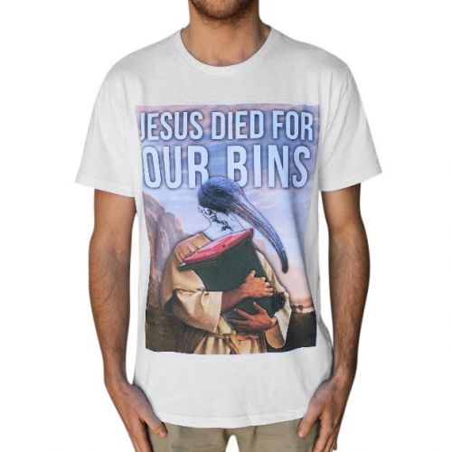 BIRD JESUS WHITE TEE