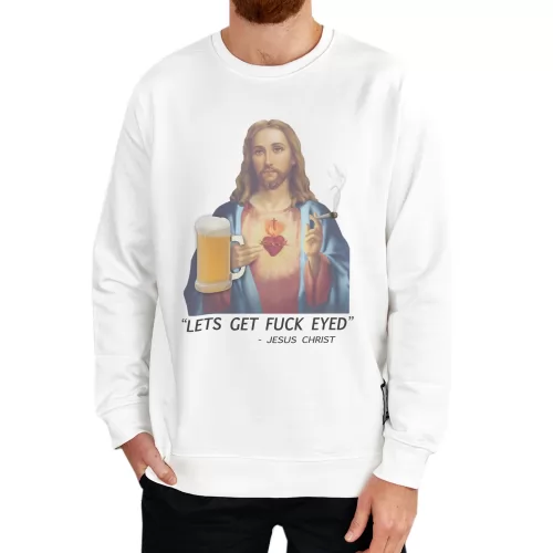 DRUNK CHRIST WHITE CREW