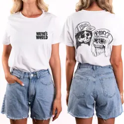 FRONT AND BACK WAYNES WORLD TEE
