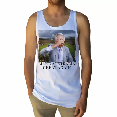 GREAT AGAIN WHITE BOB SINGLET