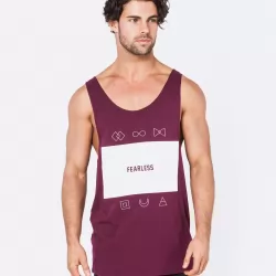 FEAR THE LOGO MAROON SINGLET