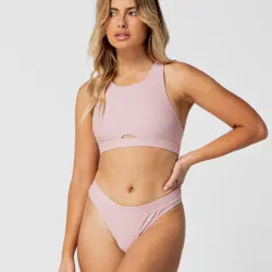 ABBI BLUSH BIKINI TOP