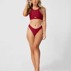 ABBI MAROON BIKINI TOP