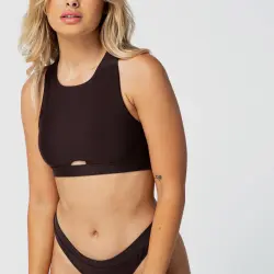 ABBI CHOCOLATE BIKINI TOP