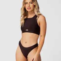 ABBI CHOCOLATE BIKINI TOP