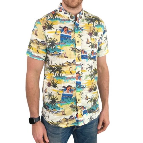 ESKYBRUH HAWAIIAN BUTTON UP PARTY SHIRT