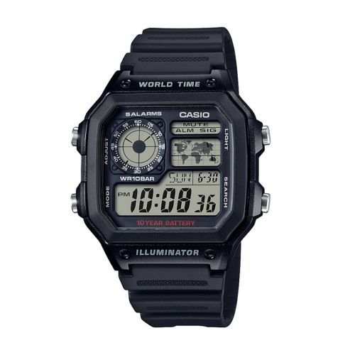 VINTAGE BLACK WORLD TIME ILLUMINATOR