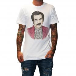 INKED ANCHORMAN WHITE TEE