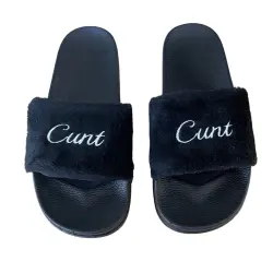 CURSIVE FUR SLIDES