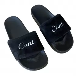 CURSIVE FUR SLIDES