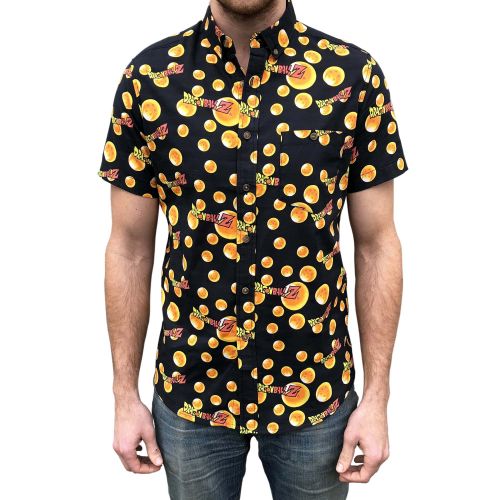BLACK DBZ BUTTON UP PARTY SHIRT