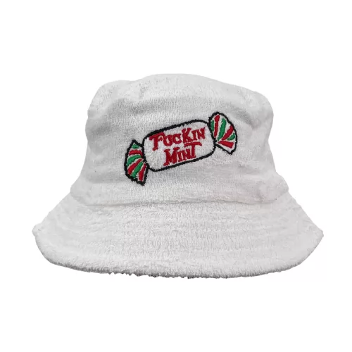 MINT WHITE TERRY TOWEL BUCKET HAT