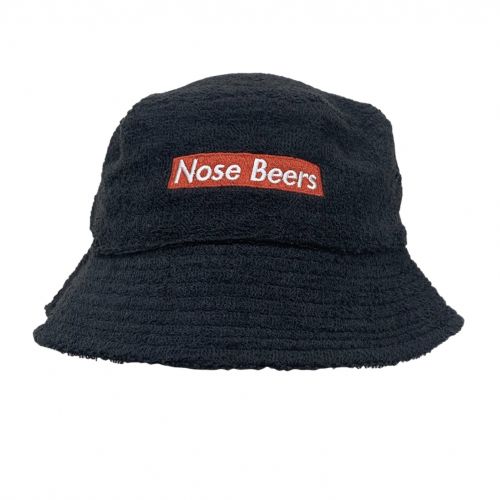 NOSE BEERS BLACK TERRY TOWELLING BUCKET HAT