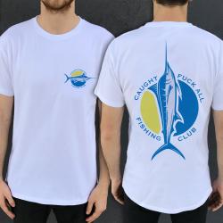 FISHING CLUB FRONT AND BACK WHITE TEE