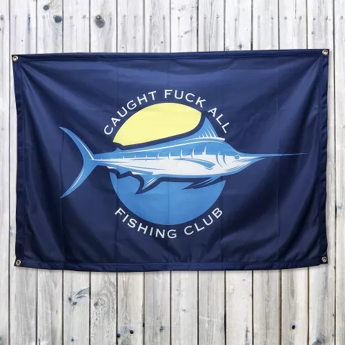 FISHING CLUB FLAG BANNER 1200 X 800MM