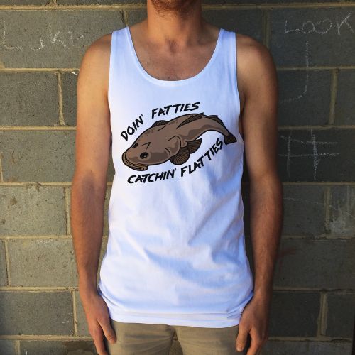 FLATTIES WHITE SINGLET