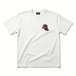 BURNOUT FRONT AND BACK WHITE TEE