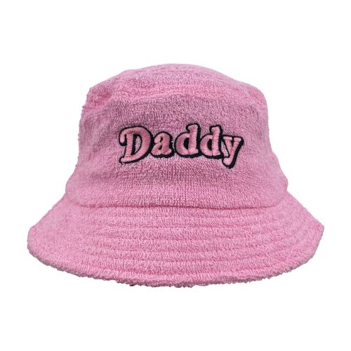 DADDY PINK TERRY TOWELLING BUCKET HAT