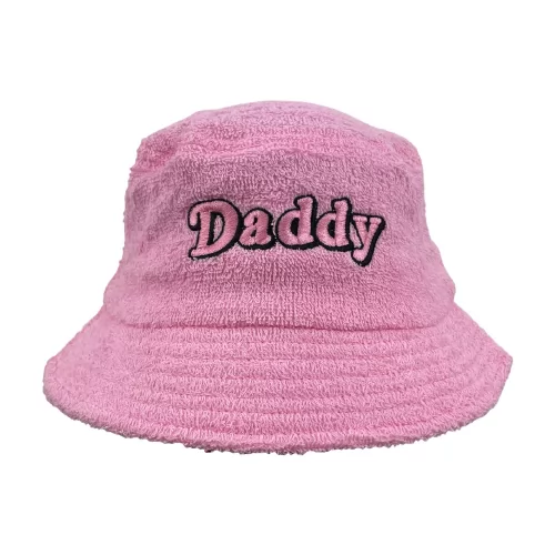 DADDY PINK TERRY TOWELLING BUCKET HAT