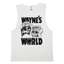 WAYNES WORLD WHITE TANK