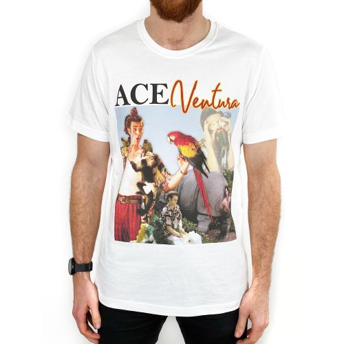 TRIBUTE ACE VENTURA VINTAGE WHITE TEE