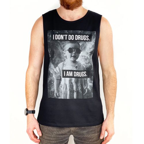 BLACK I DON'T DO DRUGS TANK