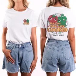 IT'S CAPS AGAIN FRONT AND BACK WHITE TEE