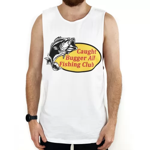 BUGGER ALL FISHING CLUB WHITE TANK