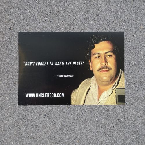WARM THE PLATE STICKER