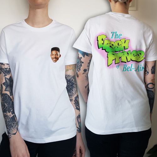 WOMENS BEL AIR FRONT AND BACK WHITE TEE