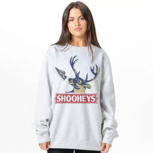 SHOOHEYS WHITE MARLE CREW