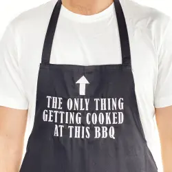 GET COOKED BBQ APRON IN BLACK