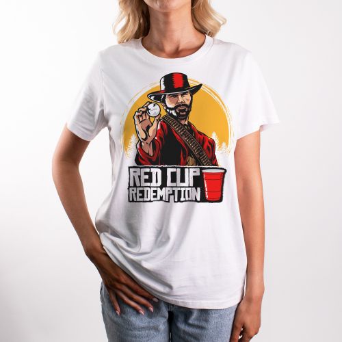 WOMENS RED CUP REDEMPTION WHITE TEE