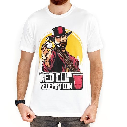 RED CUP REDEMPTION MENS WHITE TEE