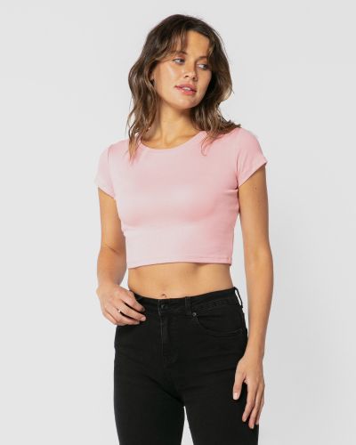 CLASSIC PINK CROP TEE