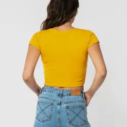 CLASSIC MUSTARD CROP TEE