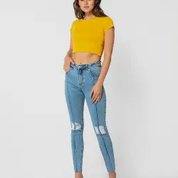 CLASSIC MUSTARD CROP TEE