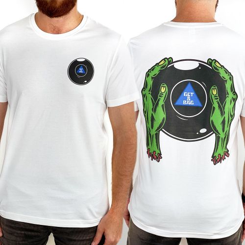 8BALL FRONT AND BACK WHITE TEE
