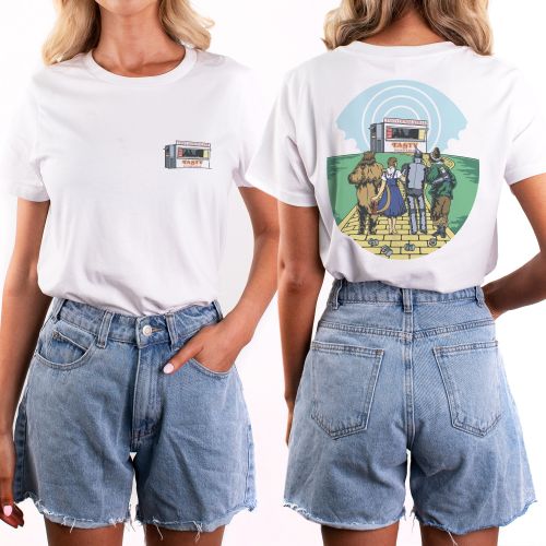 WOMENS WIZARD OF GROG FRONT AND BACK WHITE TEE
