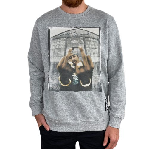 ME AGAINST THE WORLD MARBLE GREY CREW