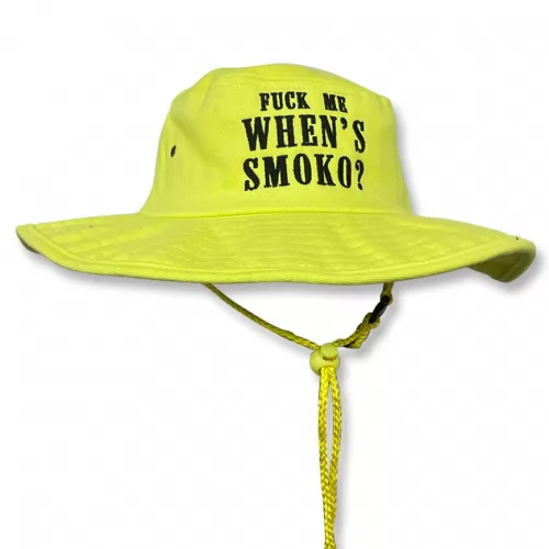 WHEN'S SMOKO HI VIS WIDE BRIM HAT