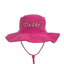 DADDY PINK STONEWASHED WIDE BRIM HAT