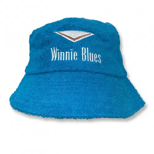 WINNIES BLUE TERRY TOWEL BUCKET HAT