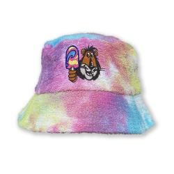 RAINBOW TIE DYE TERRY TOWEL BUCKET HAT RAINBOW TIE DYE TERRY TOWEL BUCKET HAT