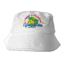 NEED A VACATION TERRY TOWEL BUCKET HAT