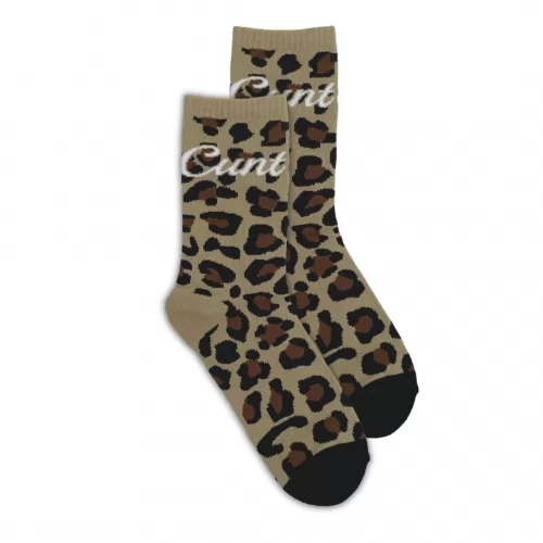 LEOPARD CURSIVE SOCKS