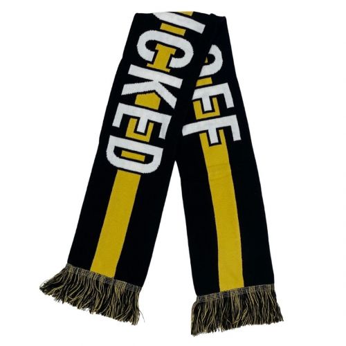 F OFF / GET F'D BLACK AND YELLOW SCARF