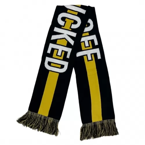F OFF / GET F'D BLACK AND YELLOW SCARF
